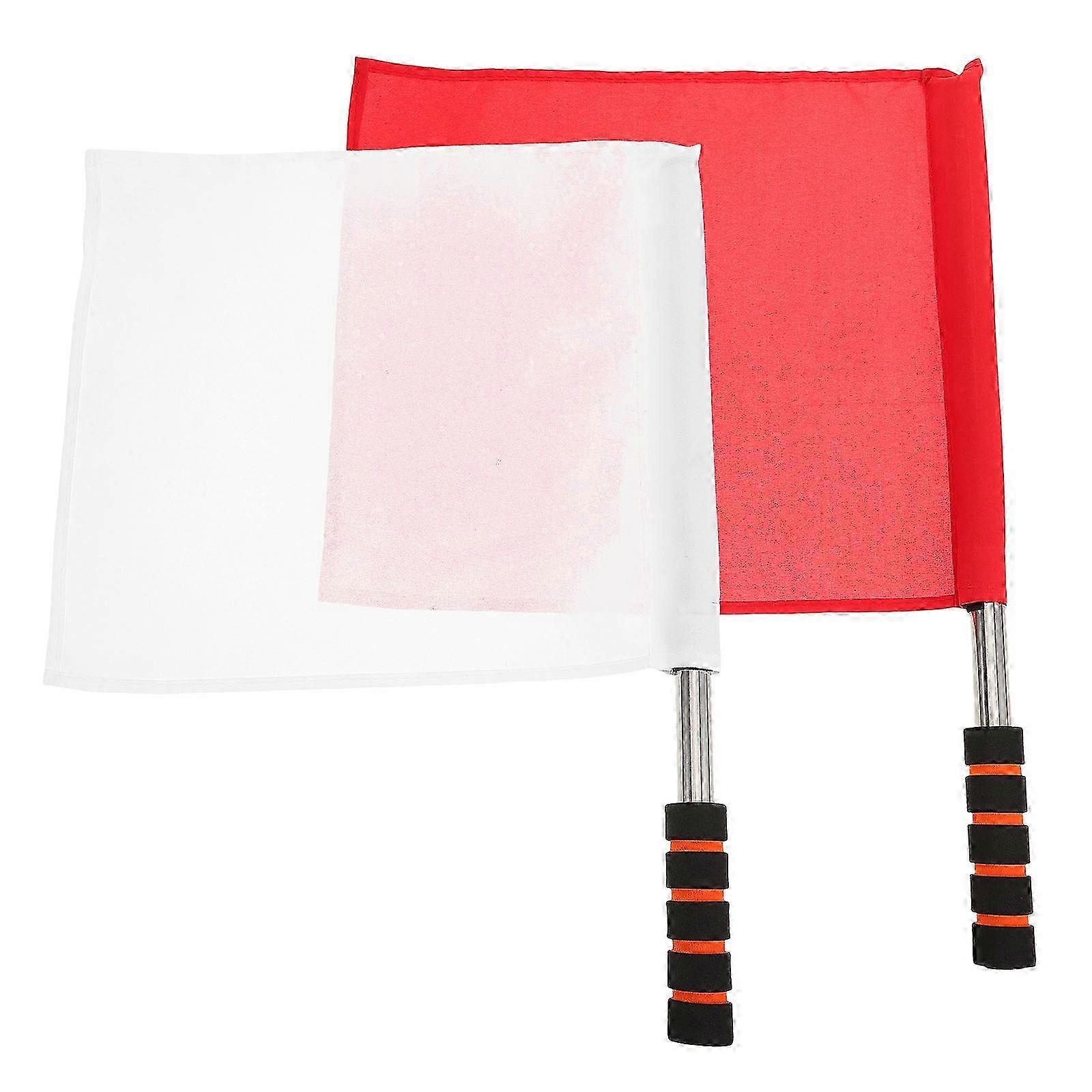 2pcs Match Command Flag Traffic Signal Flags Referee Warning Signal Flags