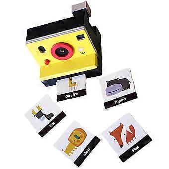 Retro Wooden Camera Toy For Kids Pretend Play And Role Playing Game With Animal Cognitive Learning Activity Toy Multicolor IB