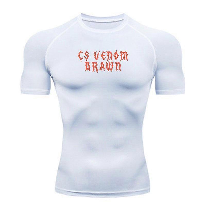 Men's Compression Workout T-Shirt, Quick Dry Stretch Gothic
