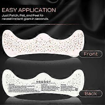 Glitter Freckles Face Tattoo, Glitter Freckles, Sparkle Makeup Patches-Gold-Face Glitter Speckles Patches, 4pcs