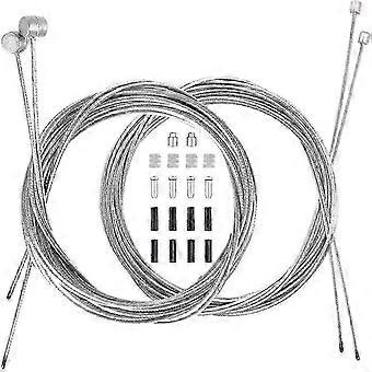 Bicycle Brake & Shift Cable Inner Replacement Set 18 PCS, Stainless Steel Gear Cable Wire for Mountain Road MTB BMX Folding Bikes