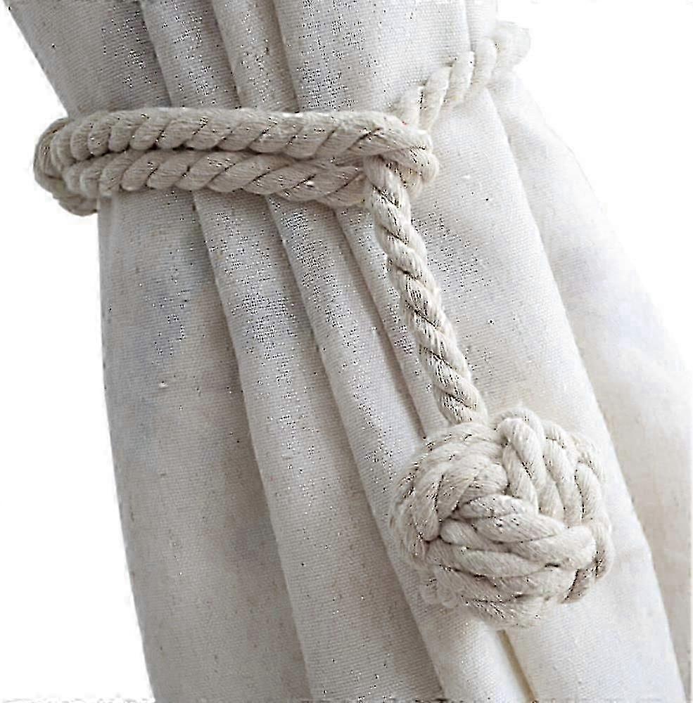 Rope Loop Tiebacks With Knotted Ball