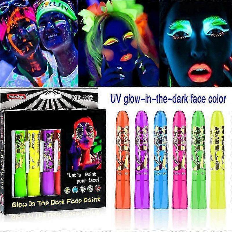Glow Face & Body Painting Crayons Set