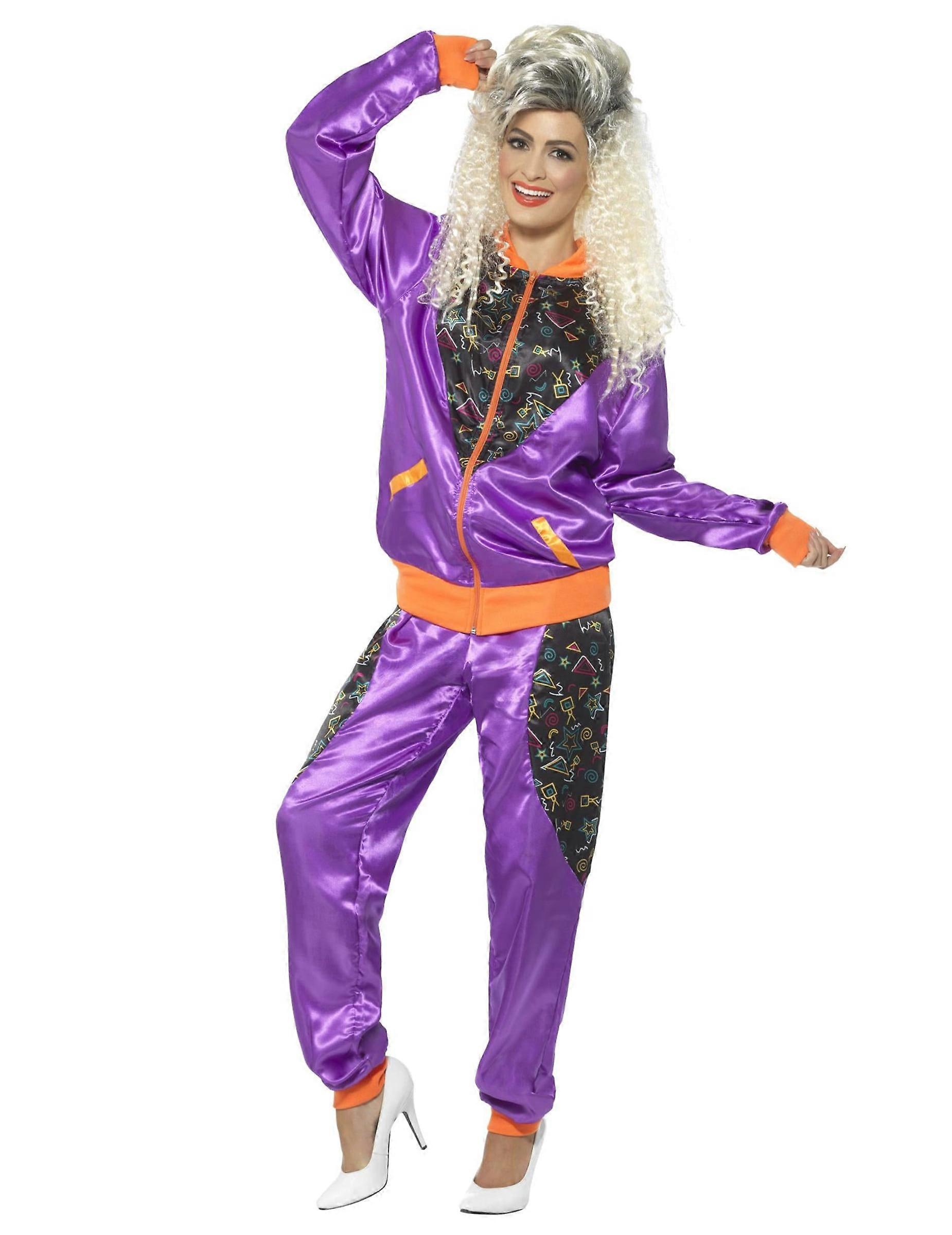 Women's purple retro jogging suit