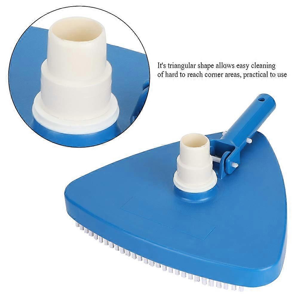 Weighted Triangular Pool Vacuum Head with Brush Edge Cleaning for Corners and Steps