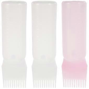 Hair Dye Bottle for Hair Styling 3Pcs Plastic Applicator Comb Set