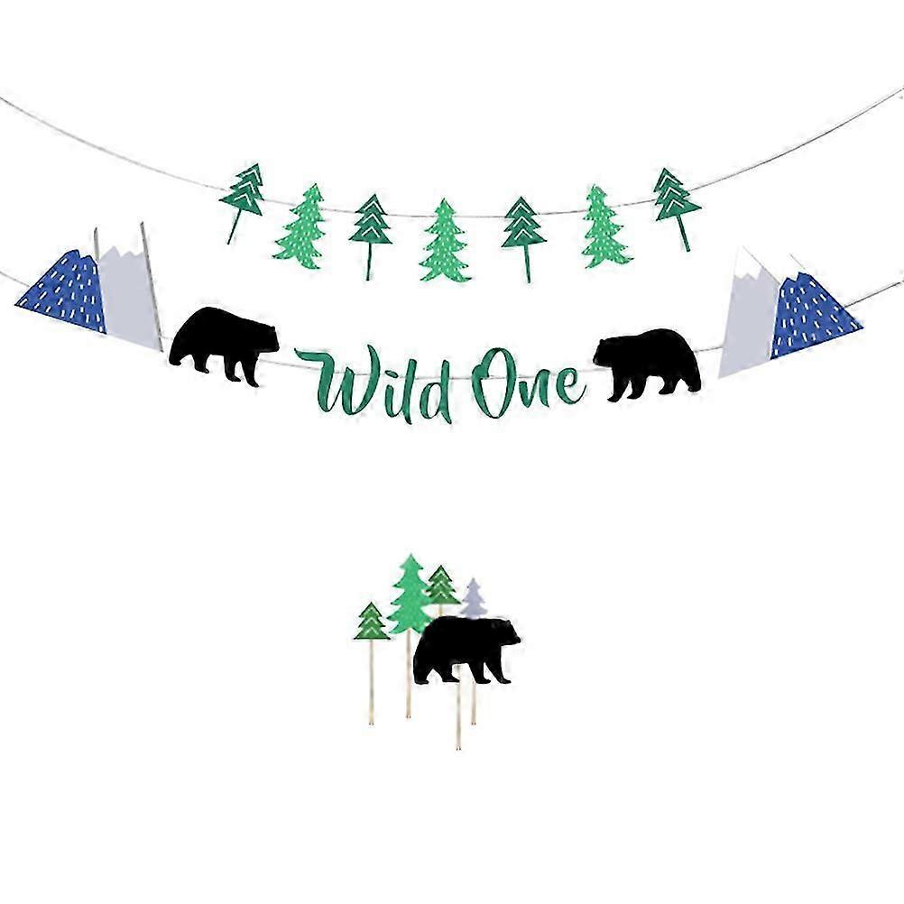 Forest Theme Banner Decoration Set for 7Pcs Party
