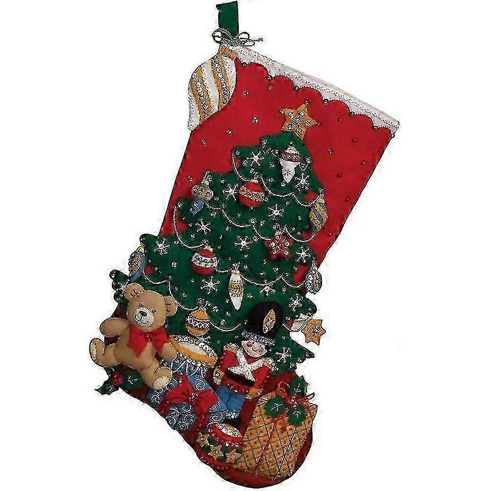 Felt Applique Kit for Stocking, Cotton, Multicolor