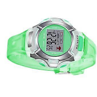 Children Night Luminous Waterproof Watch for Kids Sports Electronic Green