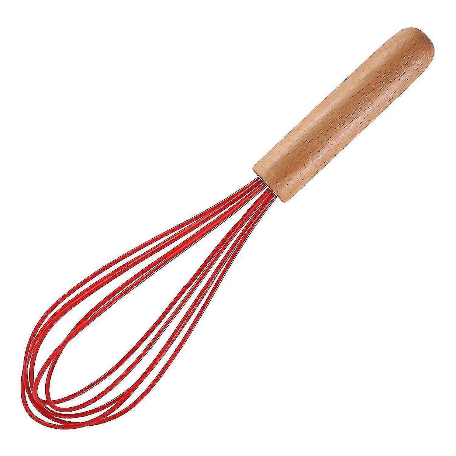 Wood-Handle Silicone Egg Mixer