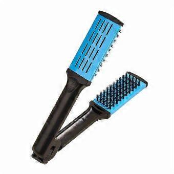 2-in-1 Corded Hair Straightening Comb with V-Shaped Bristles, Electric Styling Tool for Straightening and Curling All Hair Types