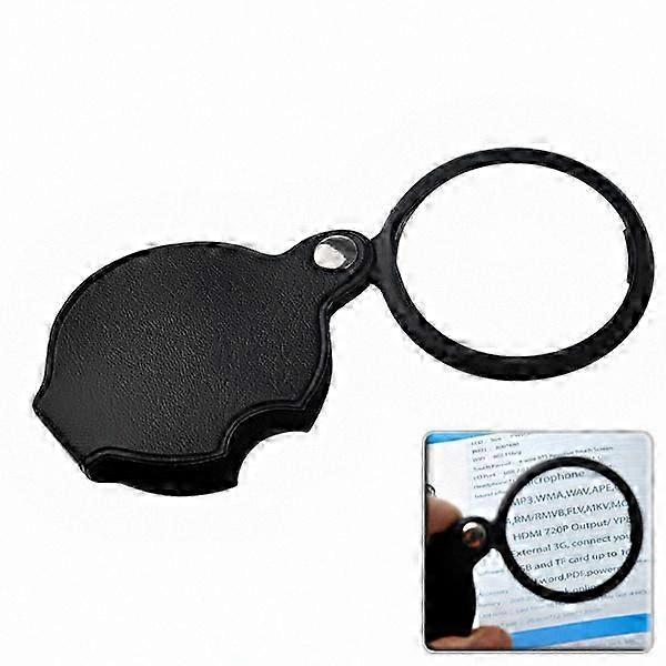 Magnifier Black Portable Tool with Plastic Shell