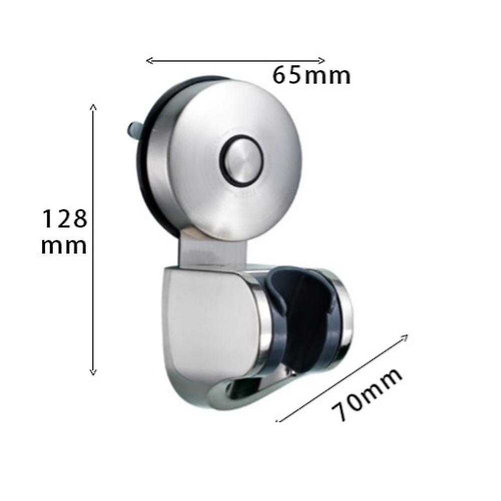 Vacuum Suction Cup Shower Head Holder - Nickel Adjustable Hand Shower Wall Mount.