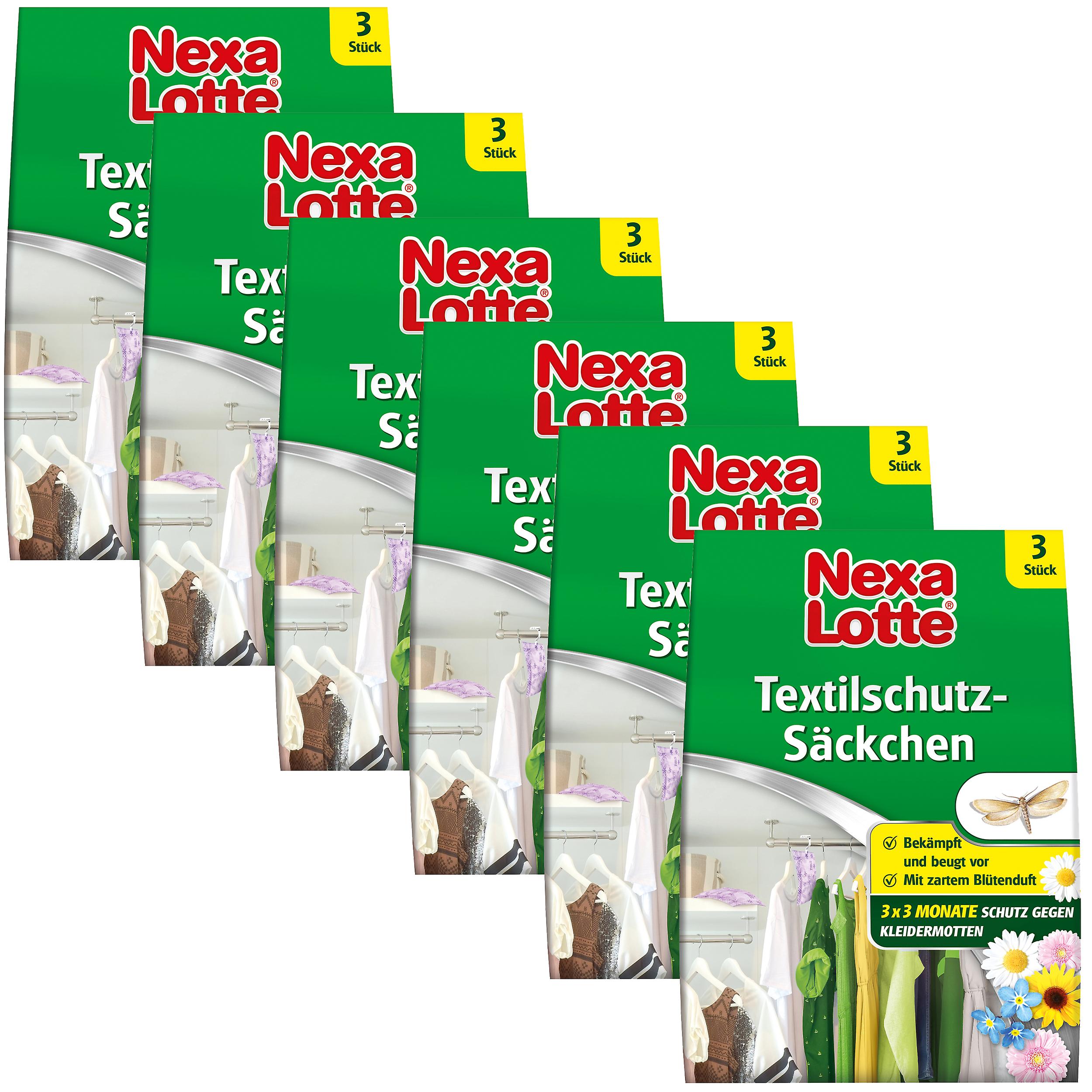 6 x NEXA LOTTE® textile protection bags, 3 pieces