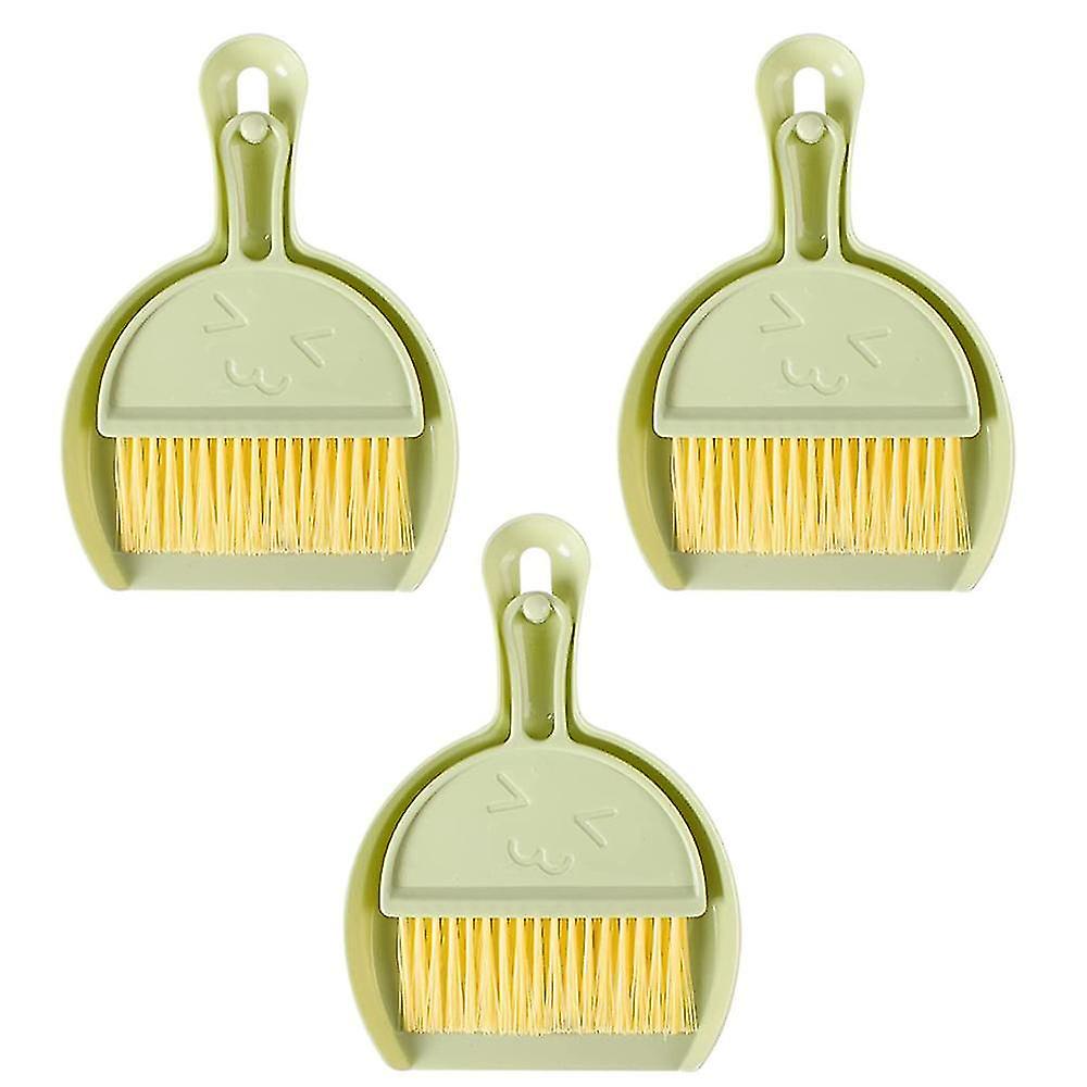 3pcs Mini Dustpan And Brush Set For Office Home Table Desktop Cleaning