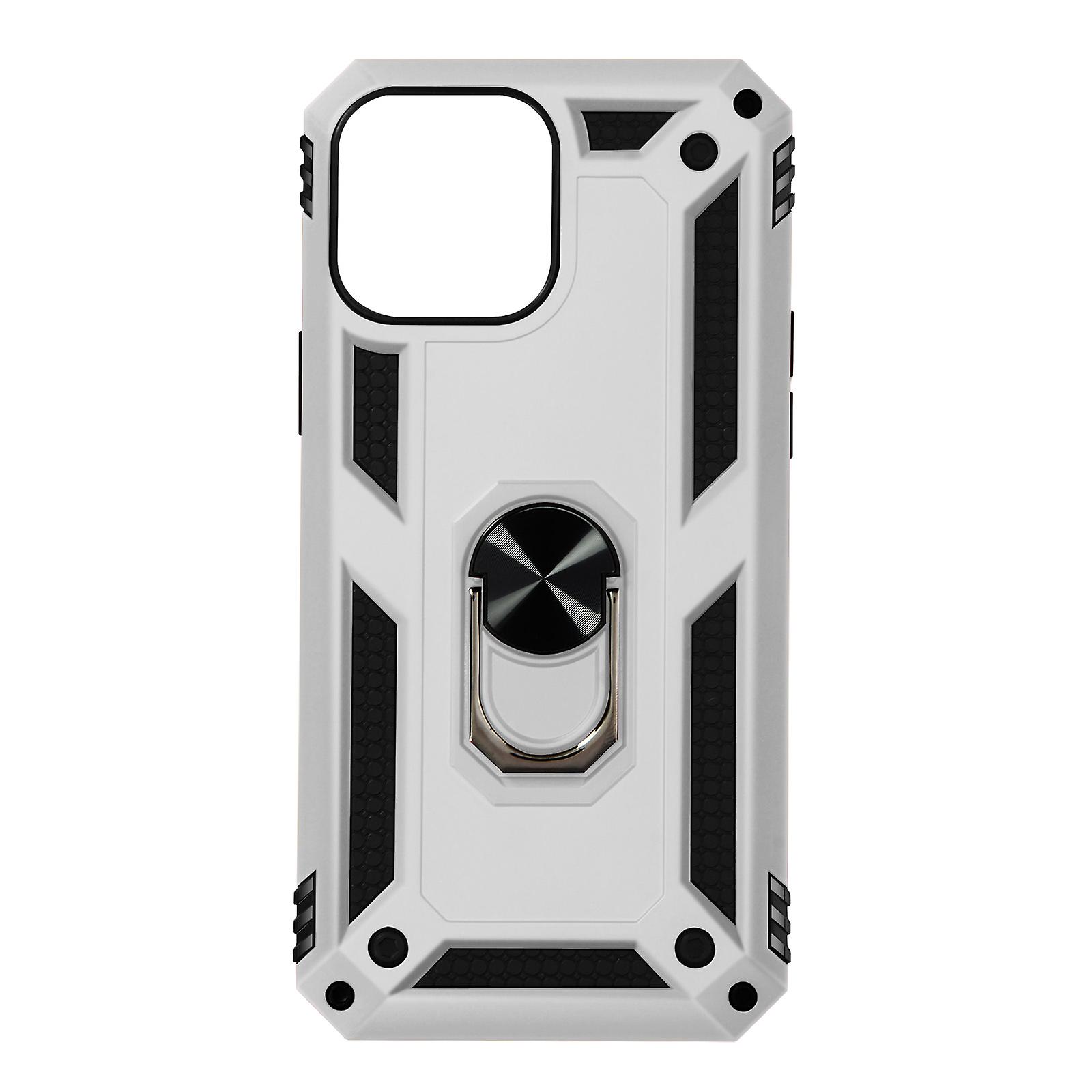 Coque iPhone 13 Antichoc Hybride Bague Support Vidéo argent