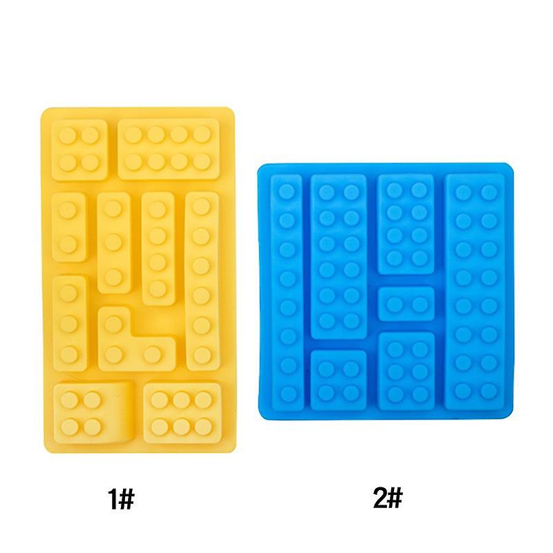 2 Pcs Multi-size silicone mold for Sunrly Building Brick ice cube tray, candy molds, chocolate molds, for kids(1# and 2#)