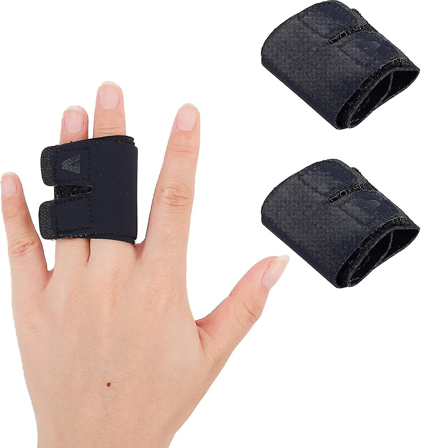 2pcs Finger Splint Reusable Finger Support Sleeves For Sport Injuries Adjustable Elastic Trigger Finger Splints
