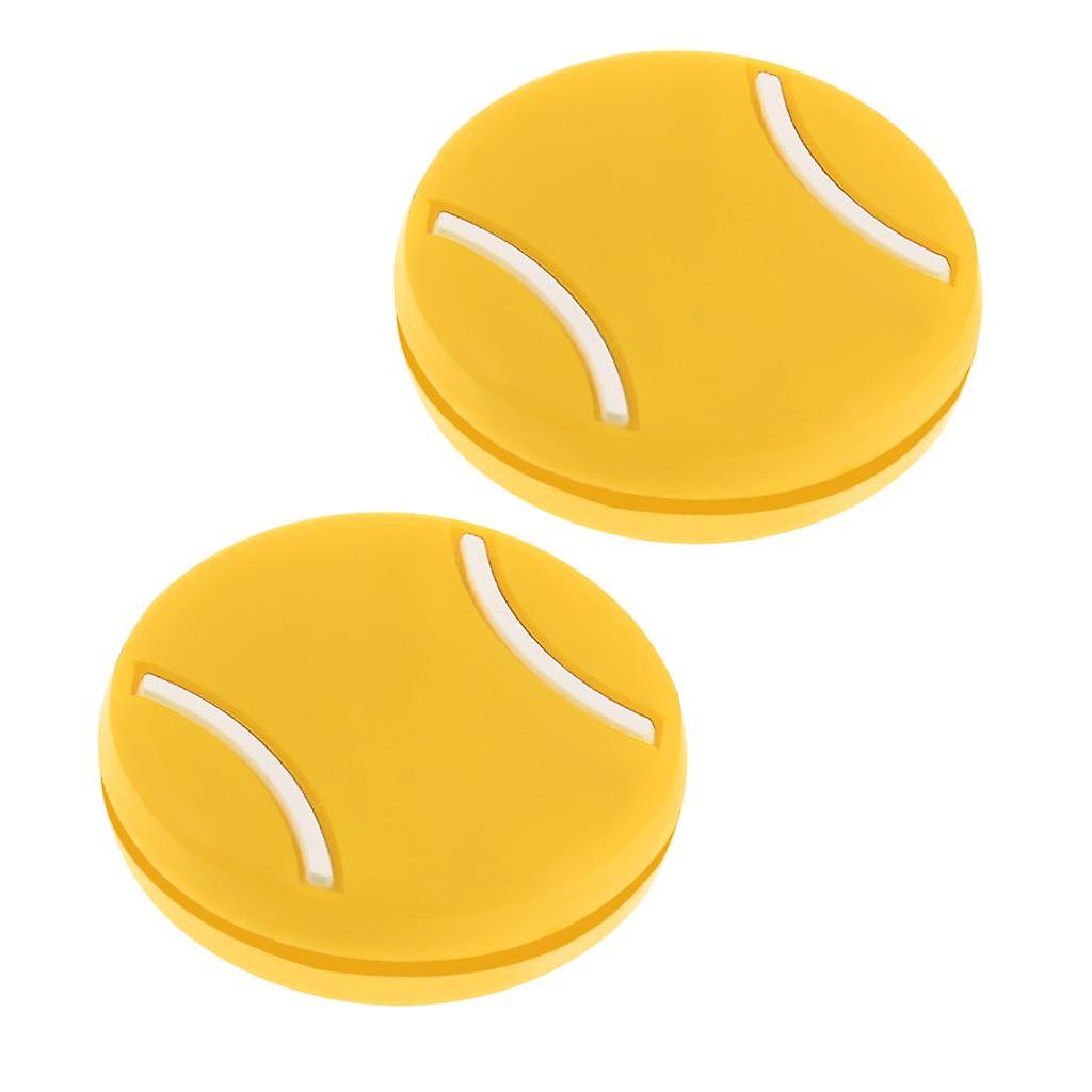 2 Pack Tennis Squash Racket Vibration Dampeners Shock Absorber Damper Yellow