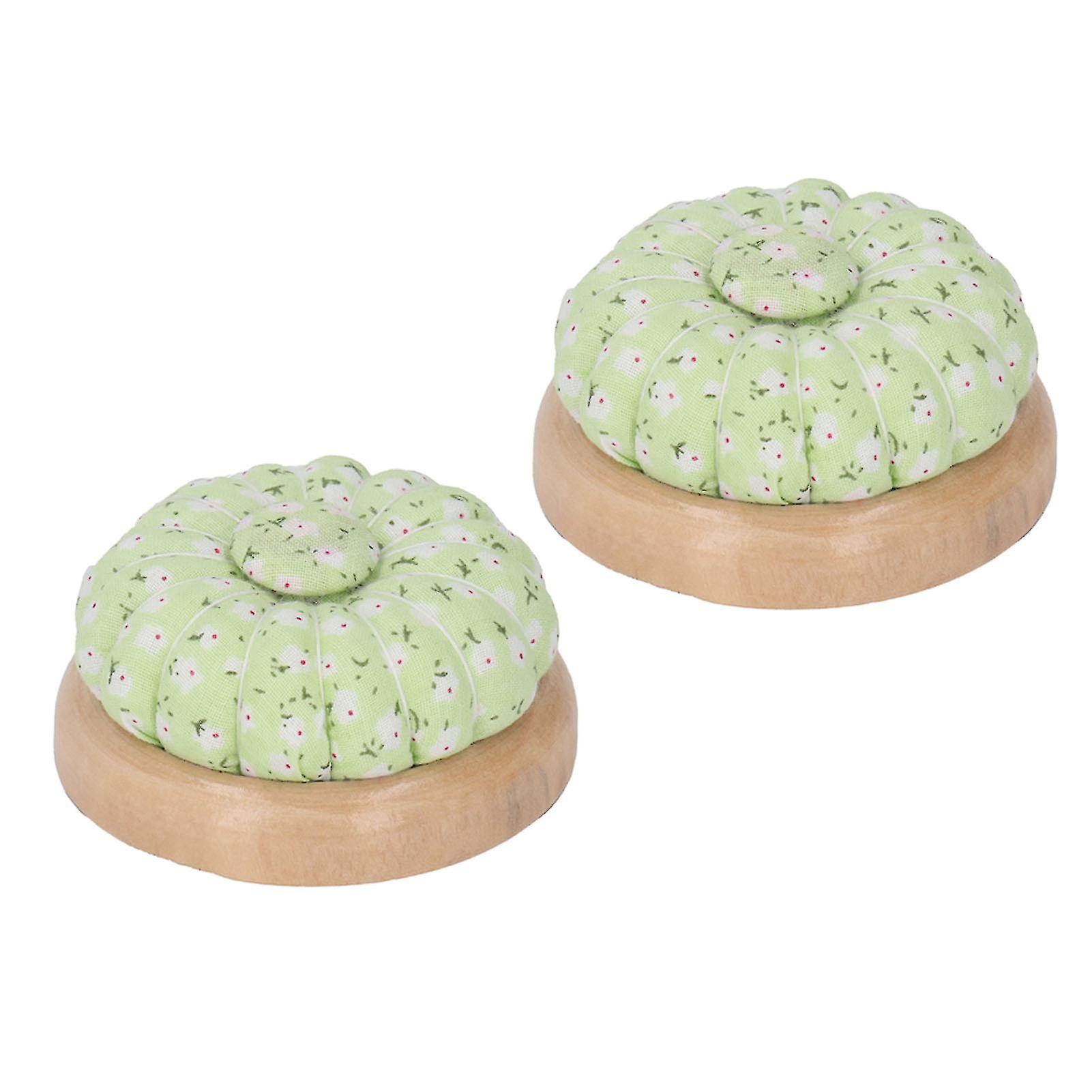2PCS Couture Pin Titulaire Bouton Magnétique Forme Citrouille Aiguilles À Coudre Coussin pour Bricolage Point De Croix