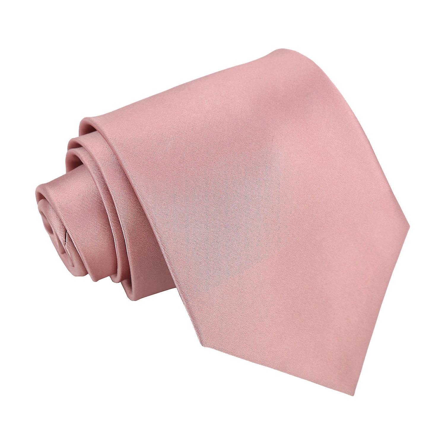 Dusty Pink Plain Satin Tie