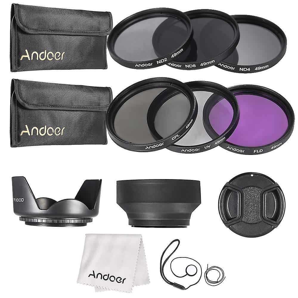 49mm Lens Filter Kit Uv+cpl+fld+nd(nd2 Nd4 Nd8)