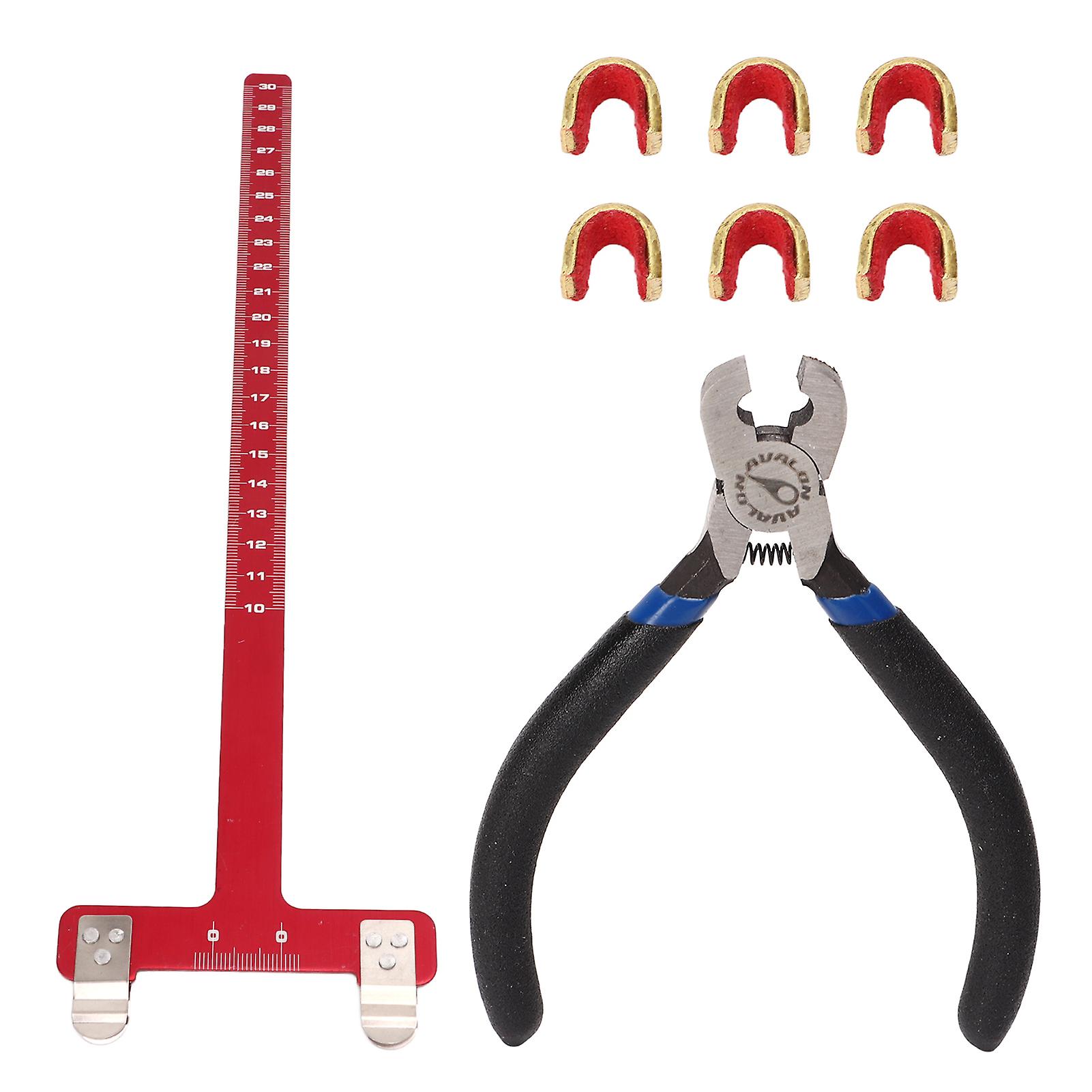 Bow Nocking Buckle Pliers Kit T Ruler Nocking Buckle Pliers Kit Archery Compound Pulley Bow Turning Kit Red