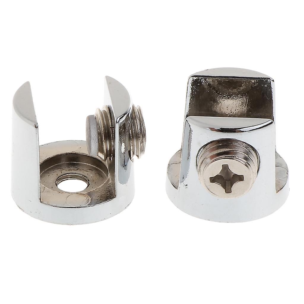 2pcs Forme cylindrique Réglable Glass Clamp Support Brackets A