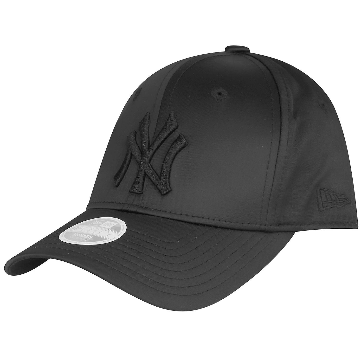 New Era 9Forty 女帽 - SATIN 纽约洋基队黑色