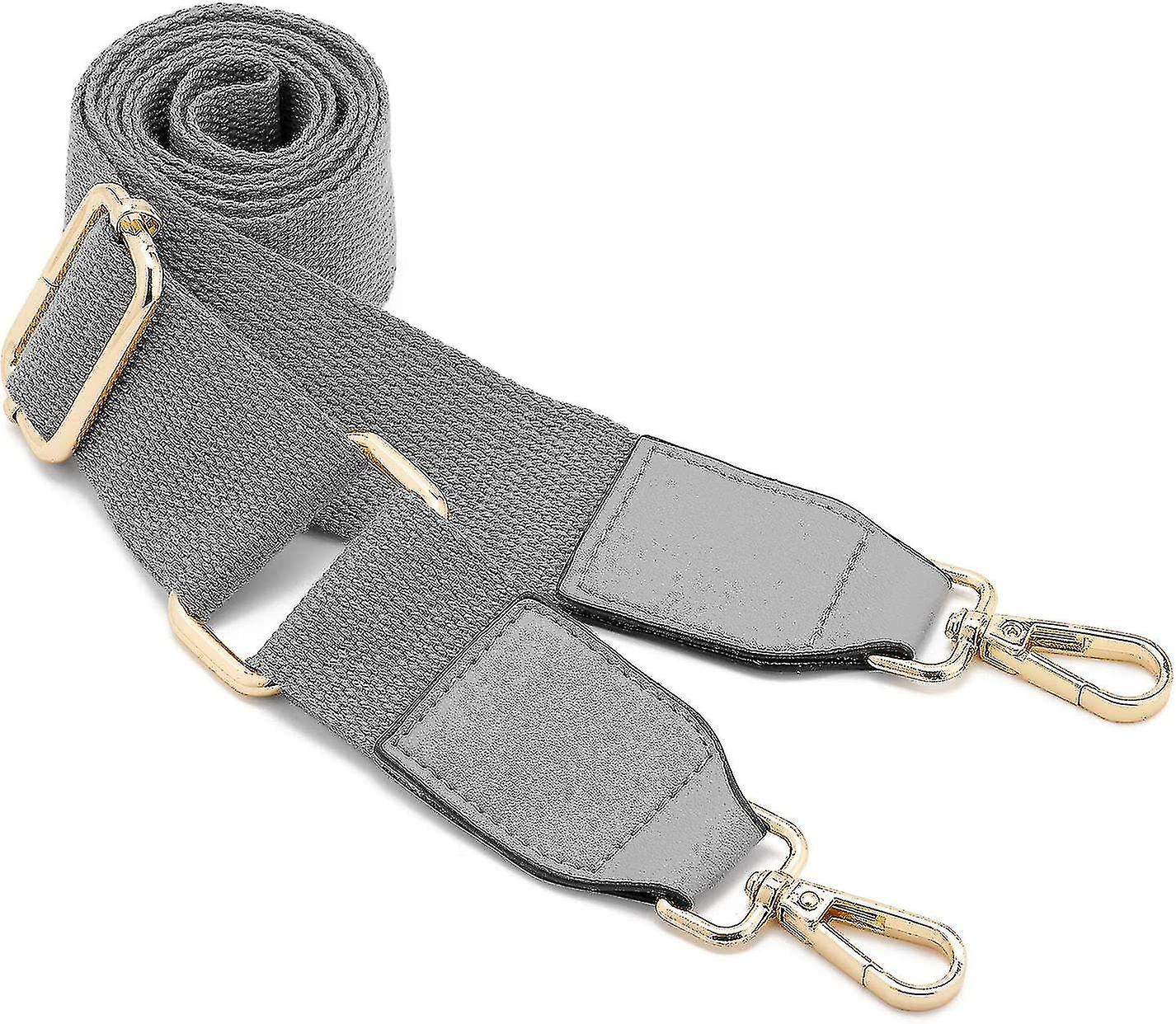 Kvinnors breda axelväskarem, justerbart ersättningsläder långt axelband (rosa)