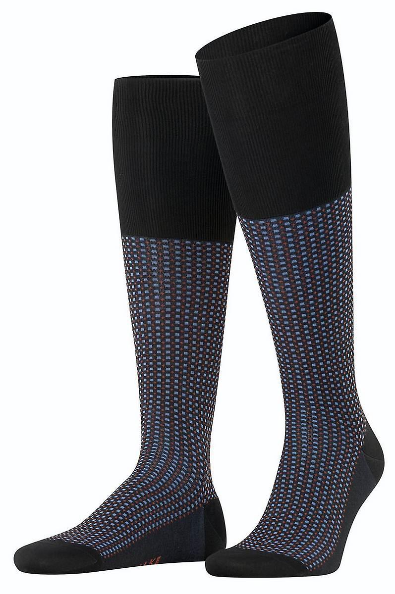Falke Uptown Tie Knee High Socks - Black