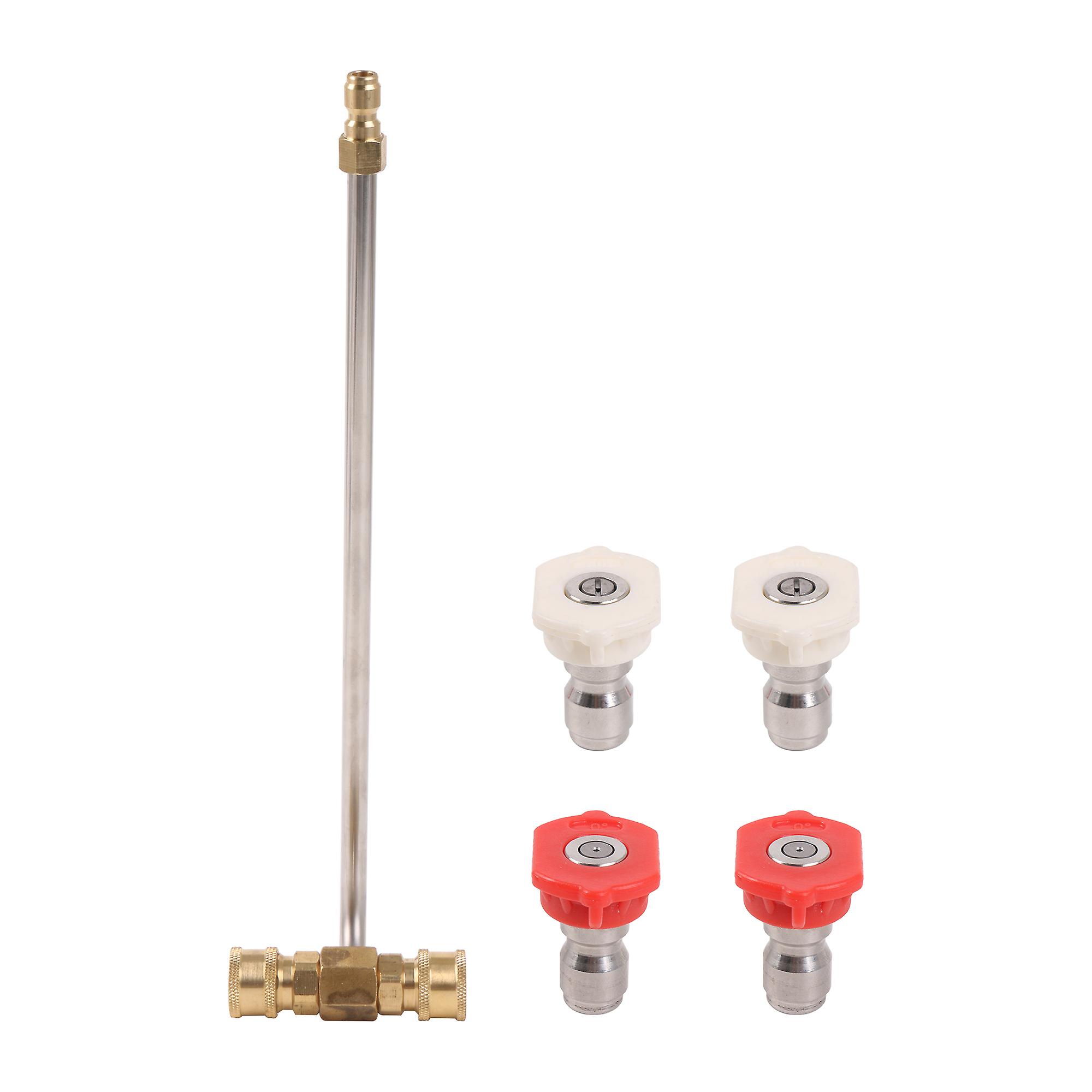 Pressure Washer Gutter Extension Wand 1/4Inch ID 5000PSI with Nozzle Set