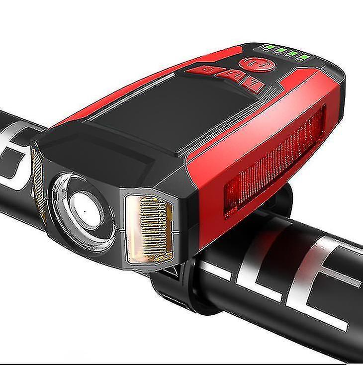 Bicycle Tools Battery Powered Black Bicycle Waterproof Front Light Usb Rechargeable Riding Lamp Az16918