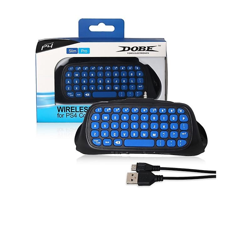 DOBE TP4-022 2.4G Wireless Controller Keyboard ABS Game Keyboard for PS4 / Slim(Blue) TP4-022