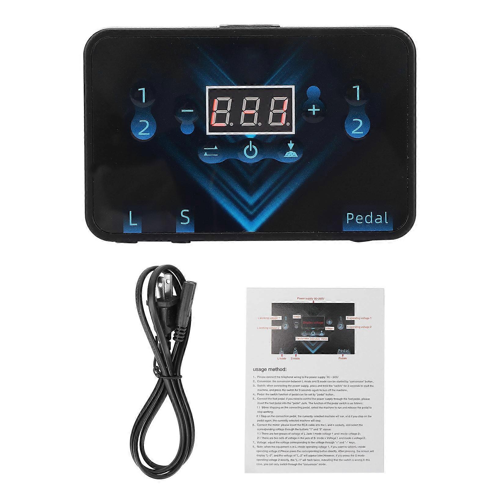 Alimentation de tatouage professionnelle, affichage LED réglable, régulateur de tension de tatouage, prise 90-265 V US