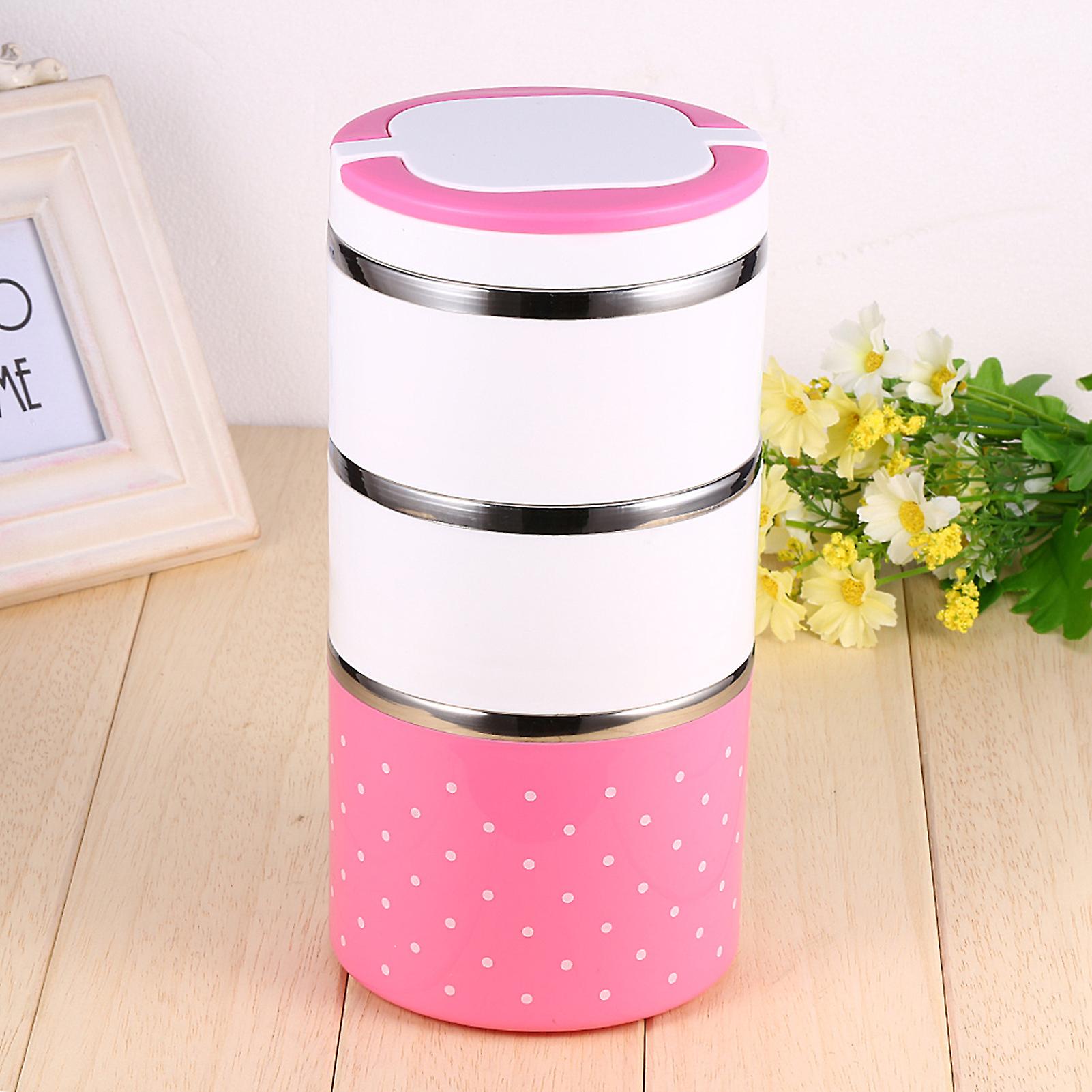 DEWIN Lunch Box, Bento Box 1-3 Layer Stainless Steel Insulation Thermo Thermal Lunch Box Food Container Hot