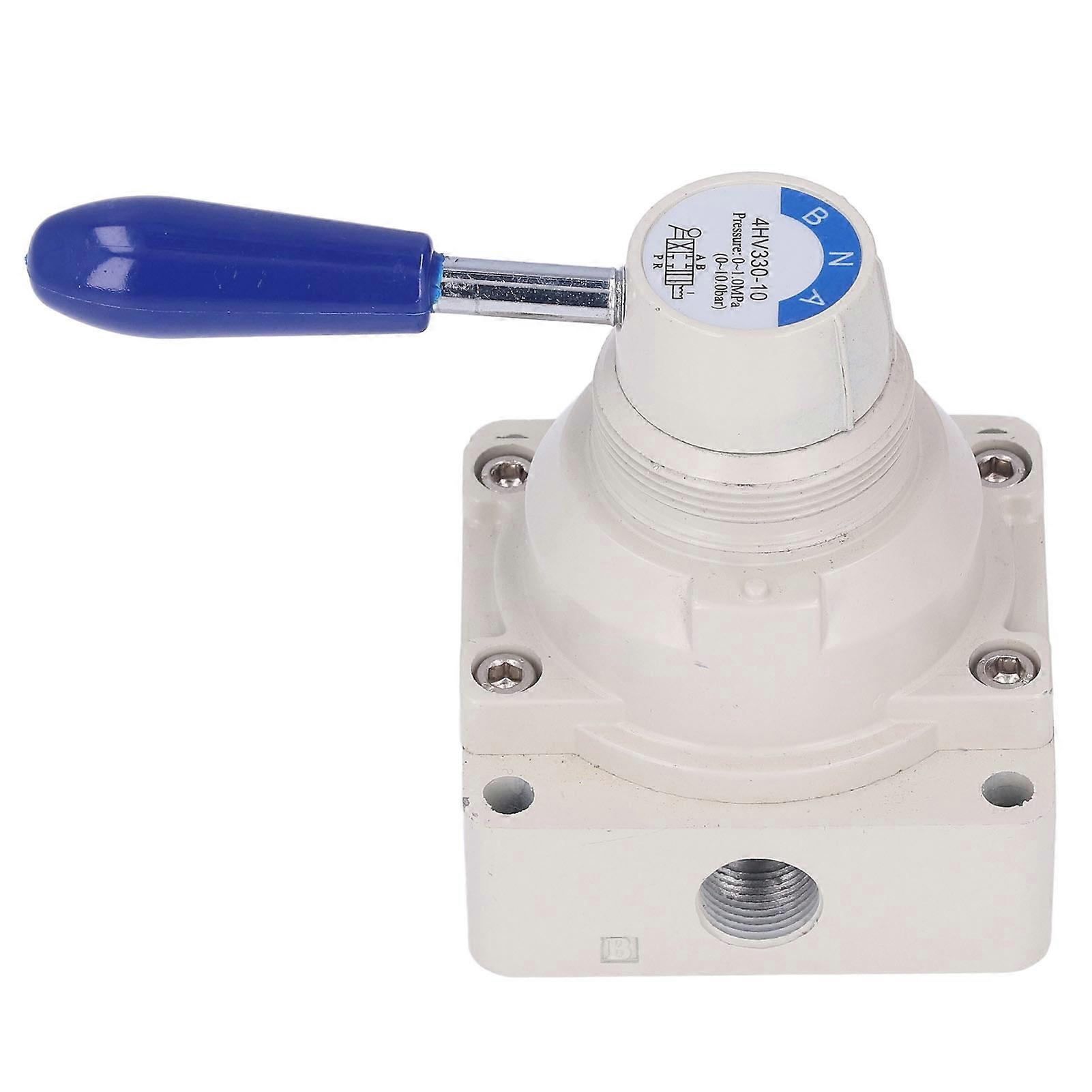 Rotary Lever Hand Valve Air Flow Control 0~1.0mpa 0‑145Psi 3 Position 4 Way Pneumatic Switch4HV330‑10