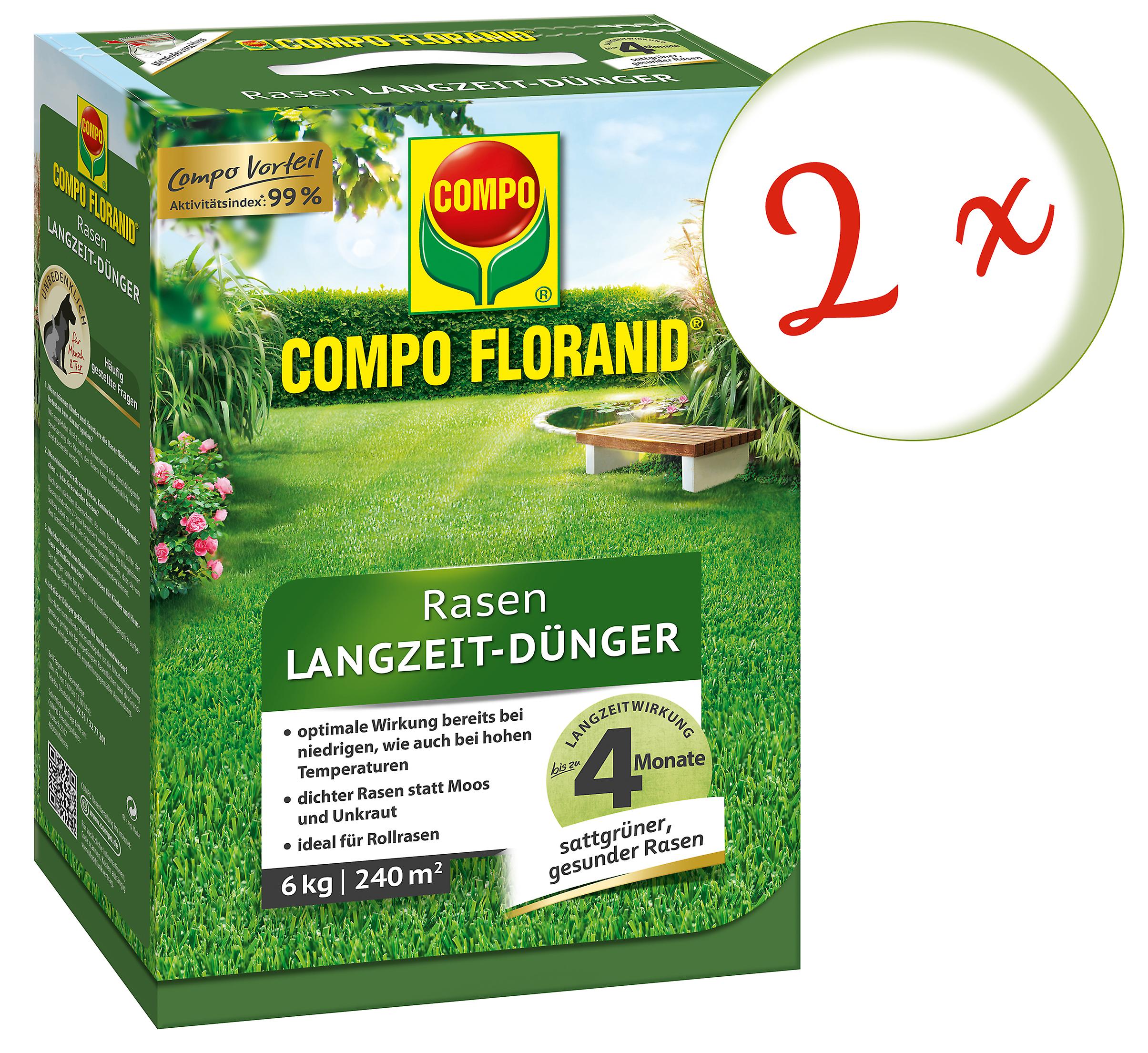 2 x COMPO græsplæne langsom frigivelse gødning Perfekt, 6 kg