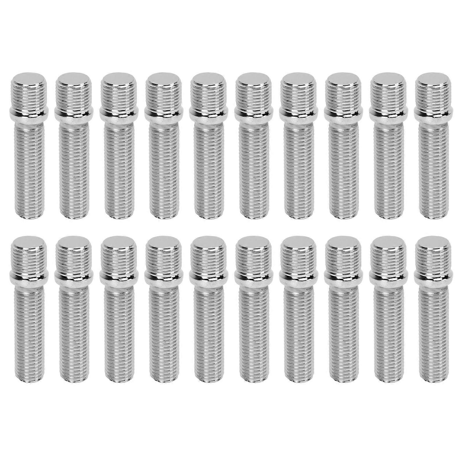 Lot de 20 goujons de roue allongés de 58 mm, adaptateurs de goujons de conversion de roue, longueur de tige de 41 mm, M14 x 1,25 à M12 x 1,5