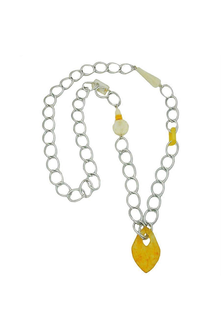 Necklace Curb Chain Beads 100cm - Gl02497