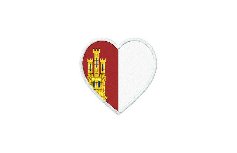 Patch badge ecusson prints thermocollant flag heart Castilla la mancha
