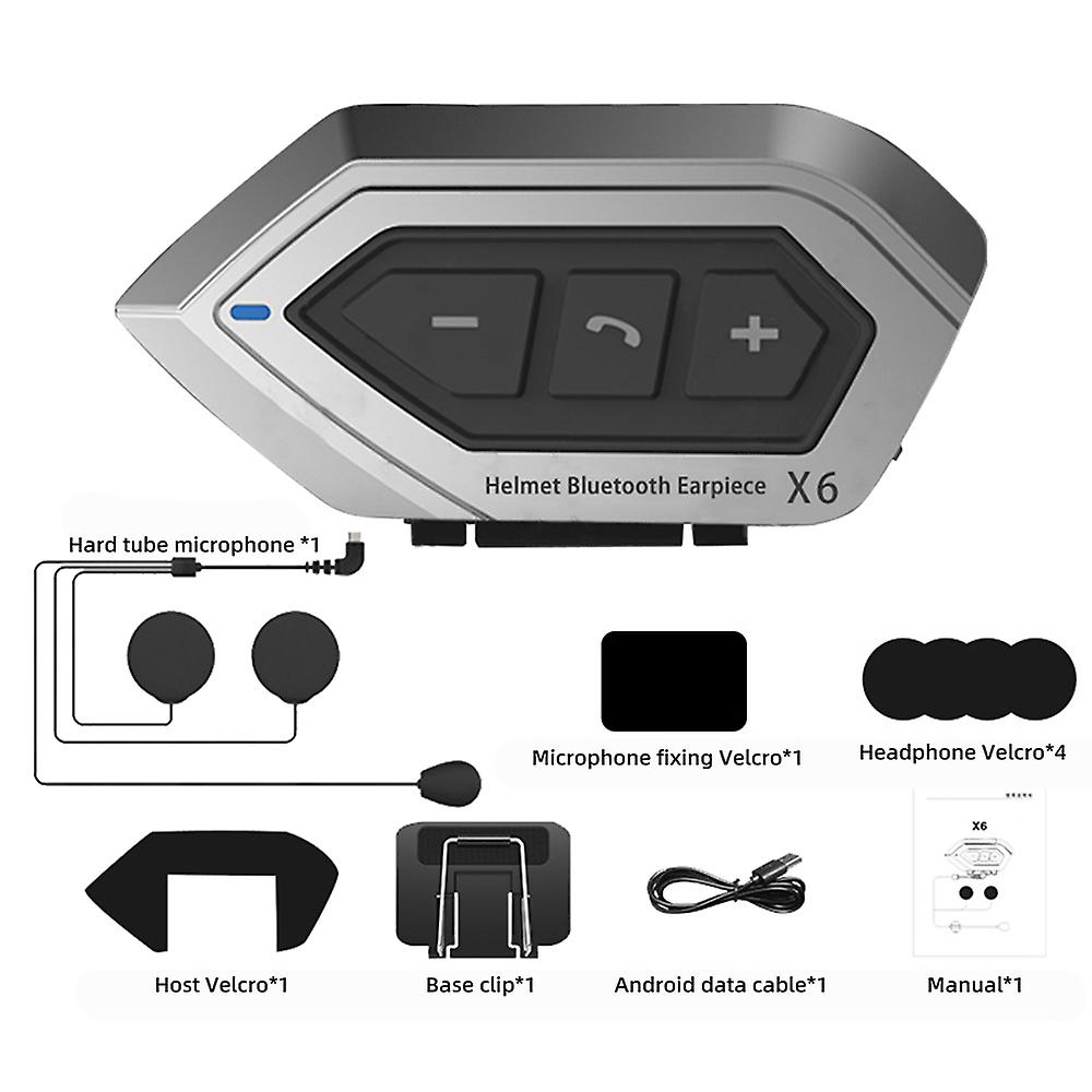 Motorcycle Bluetooth 5.0 Headphone Wireless Handsfree Telephone Set Stereo Anti-Interference Interphone Music Player~11297