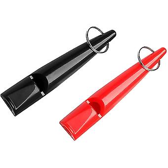 Veeki 2 Pack Dog Whistle Lanyard Ultra-high Frequency Dog Recall Barking Control Easy Carry Professional Dog Training ultrasonic Dog Whistle Red and B