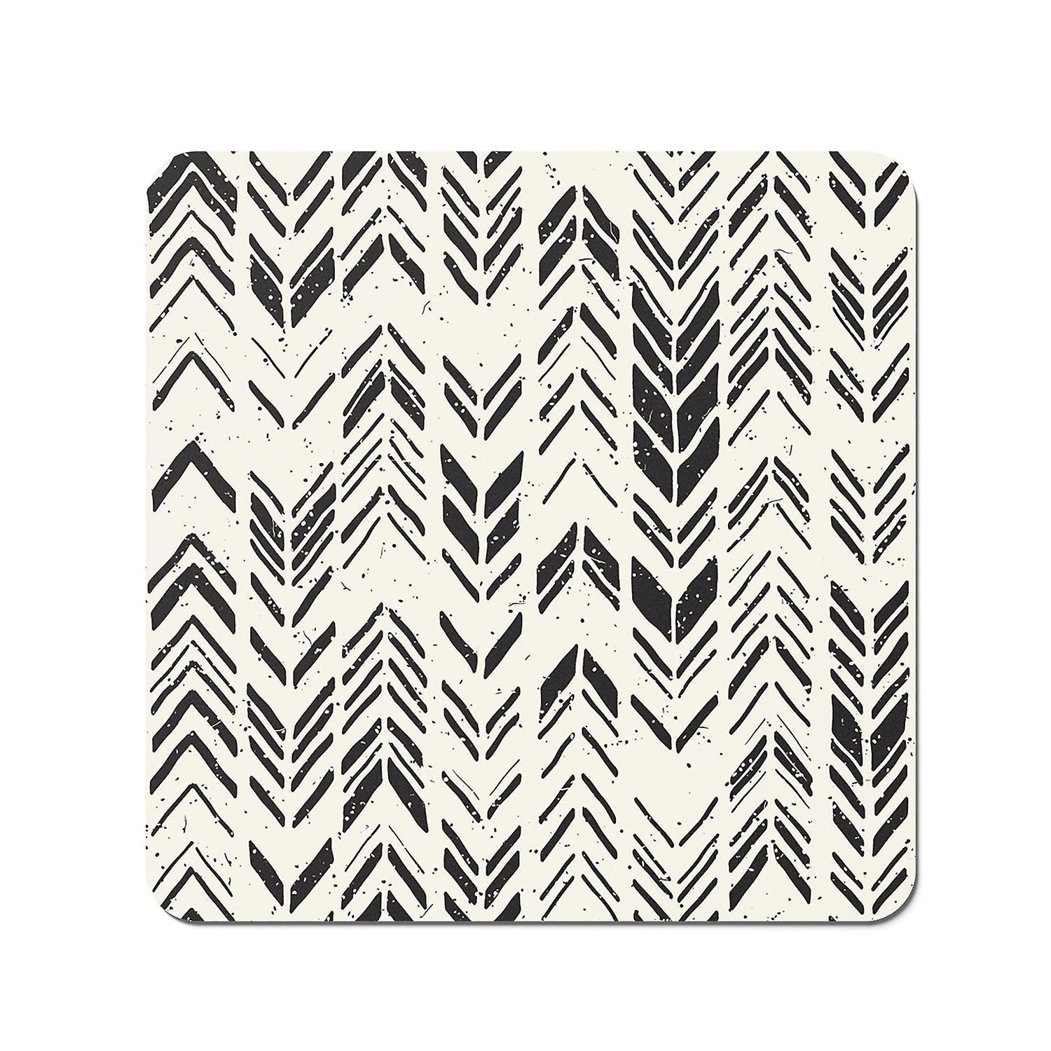 Hand Drawn Chevron Pattern Coasters