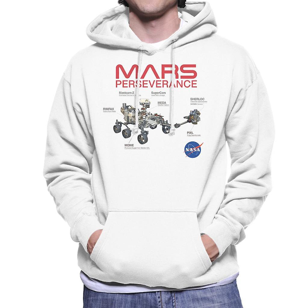 NASA Mars Perseverance Labelled Men's Hooded Sweatshirt