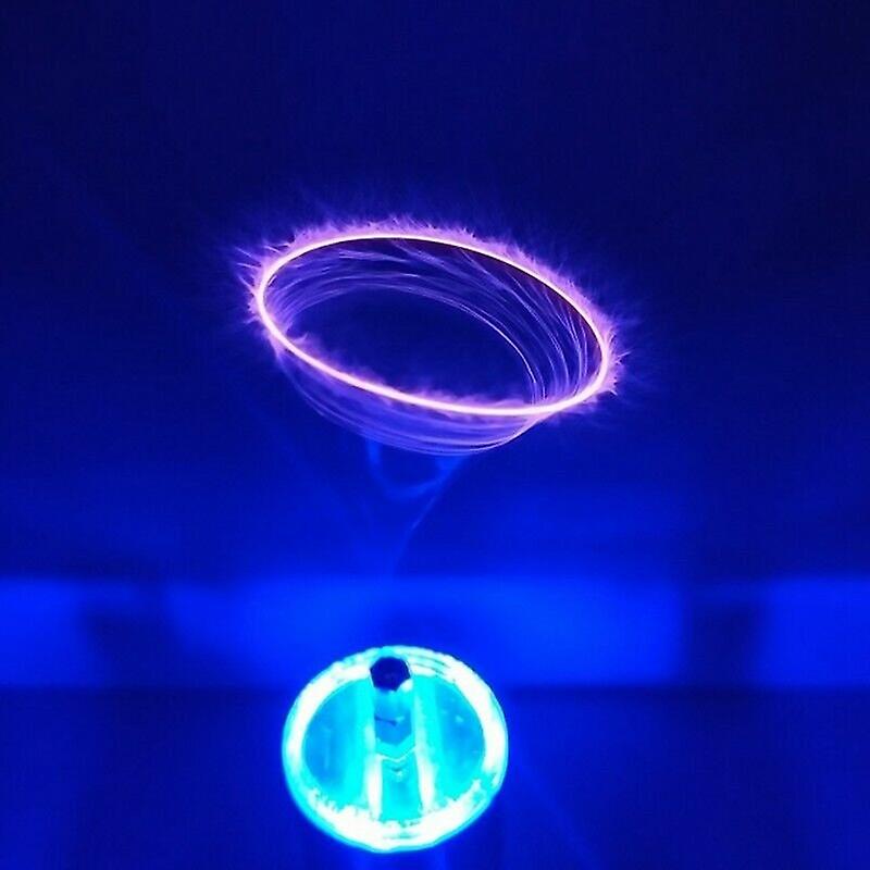 110V-220v Music Tesla Blue Coil Gold Base Finished Product Wireless Transmission Sound Power Model