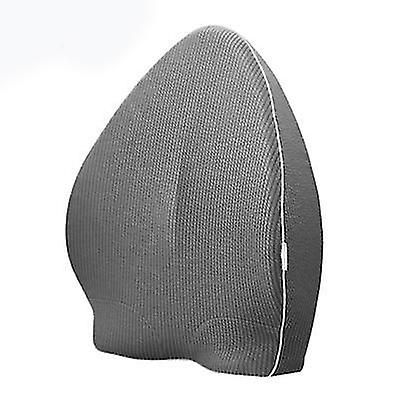 Dark Gray Memory Foam Car Backrest Lumbar Cushion, Slow Rebound Office Pillow Az22277