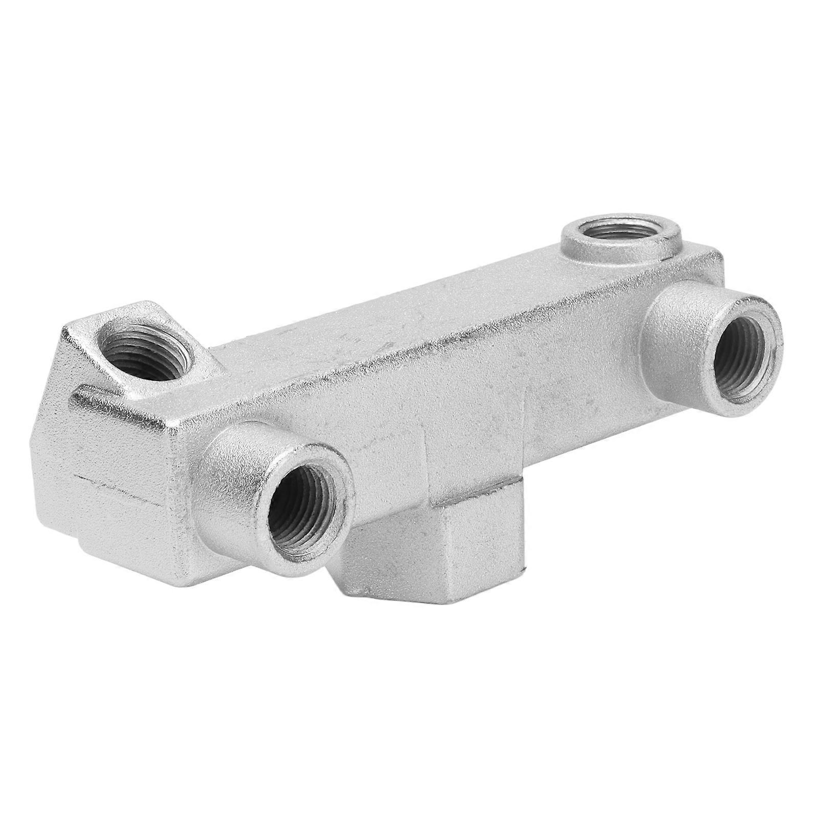 6 Way Connector Block Air Compressor Threaded Mainfold Distribution Fitting G1/4 G1/2