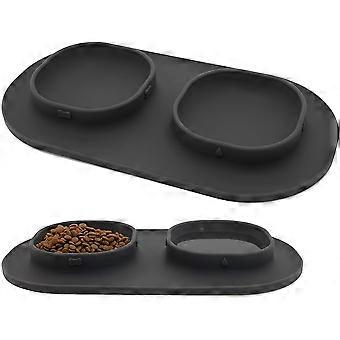 Tigelas de Comida para Cães Tigelas para Animais de Estimação & Tigelas de Água para Cães com Prevenção de Derramamentos e Antiderrapantes, Tigelas de Alimentação com Tigela para Cães de Tamanho Pequeno Médio e Grande Gatos Filhotes de Estimação