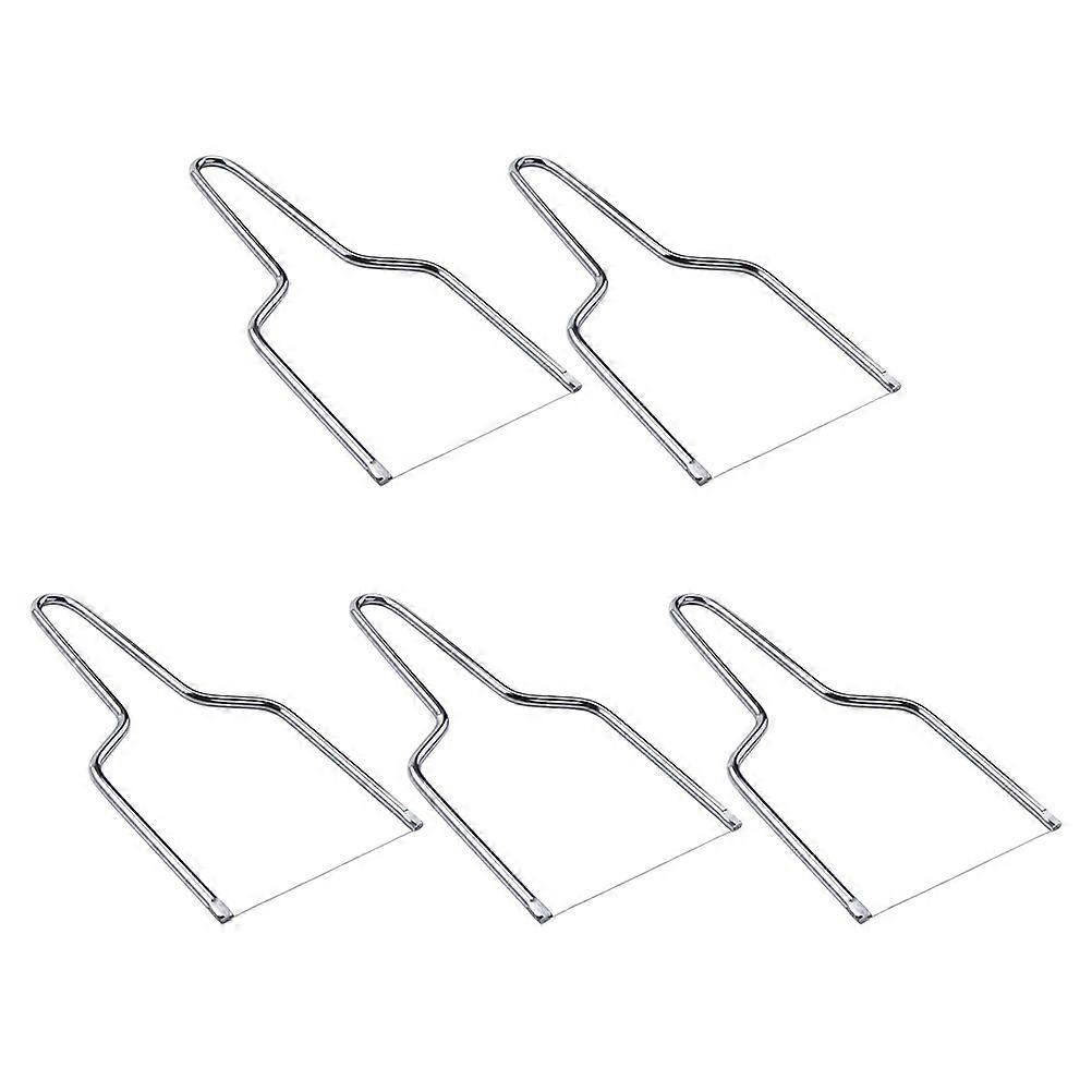 5 Pcs Stainless Steel Cheese Slicer Butter Cutting Board Multi-functional Cheese Cutter Kitchenware Supplies for Home Bakery (Silver)